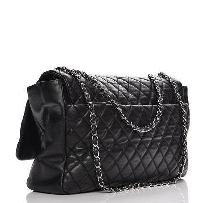 Chanel Calfskin Quilted XXL Travel Flap Bag Black 3 of 10