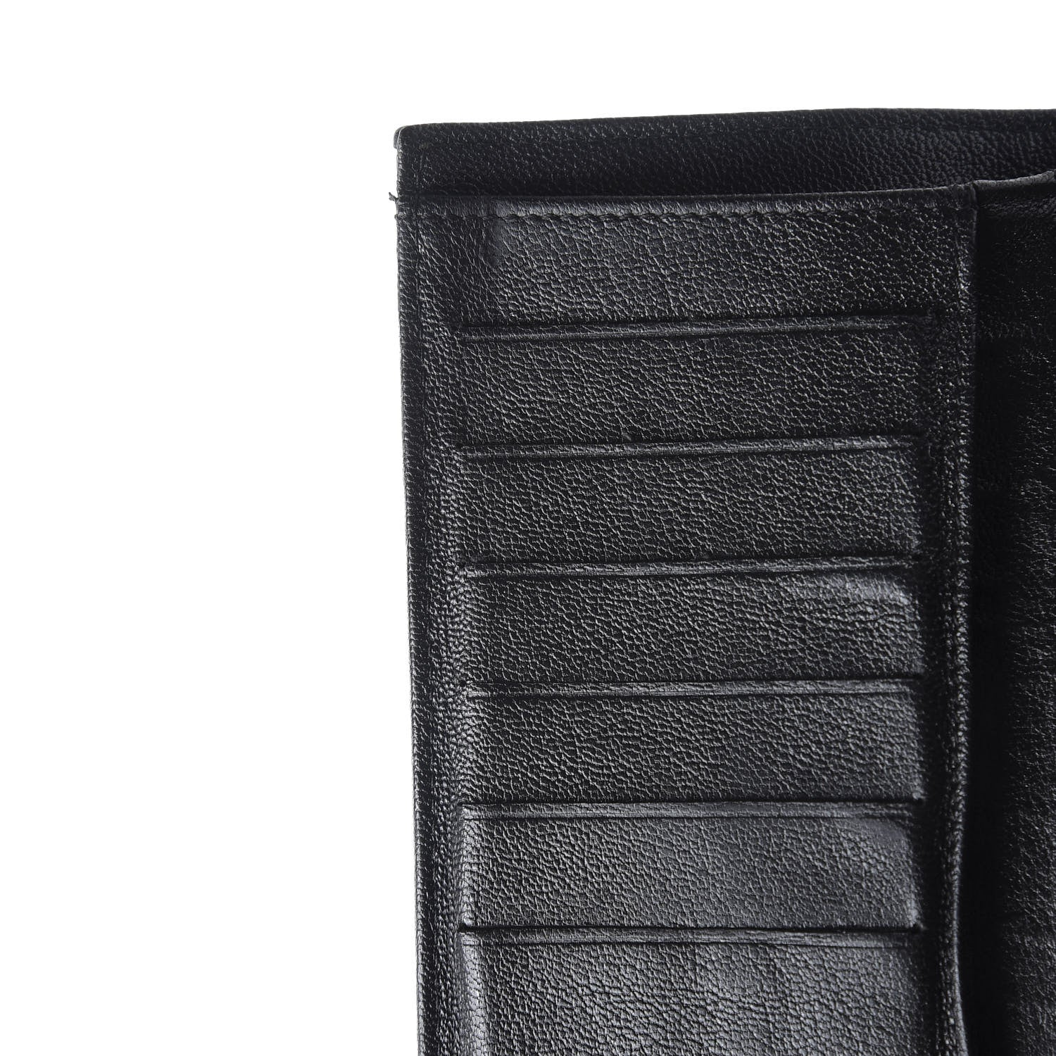 Chanel Calfskin Diamond Embossed Long Flap Wallet Black 9 of 10