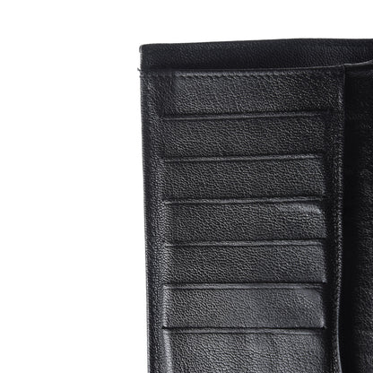 Chanel Calfskin Diamond Embossed Long Flap Wallet Black 9 of 10