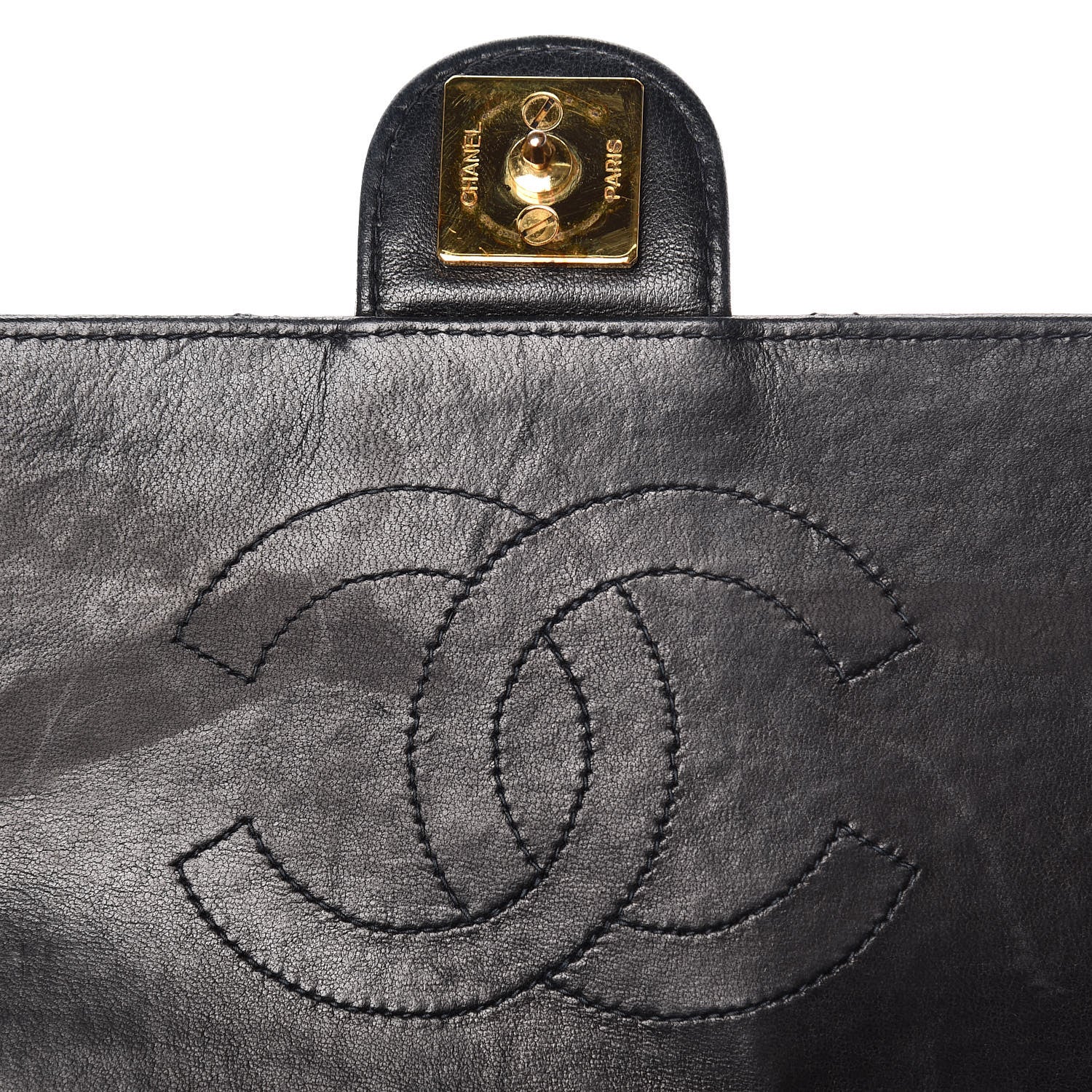 Chanel Lambskin Quilted Medium Single Flap Black 12 of 20