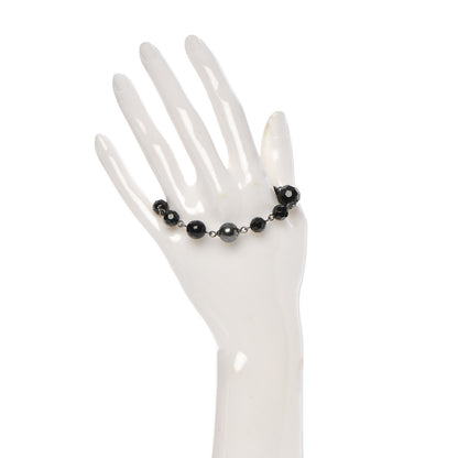 Chanel Ruthenium Bead CC Bracelet Black 2 of 3