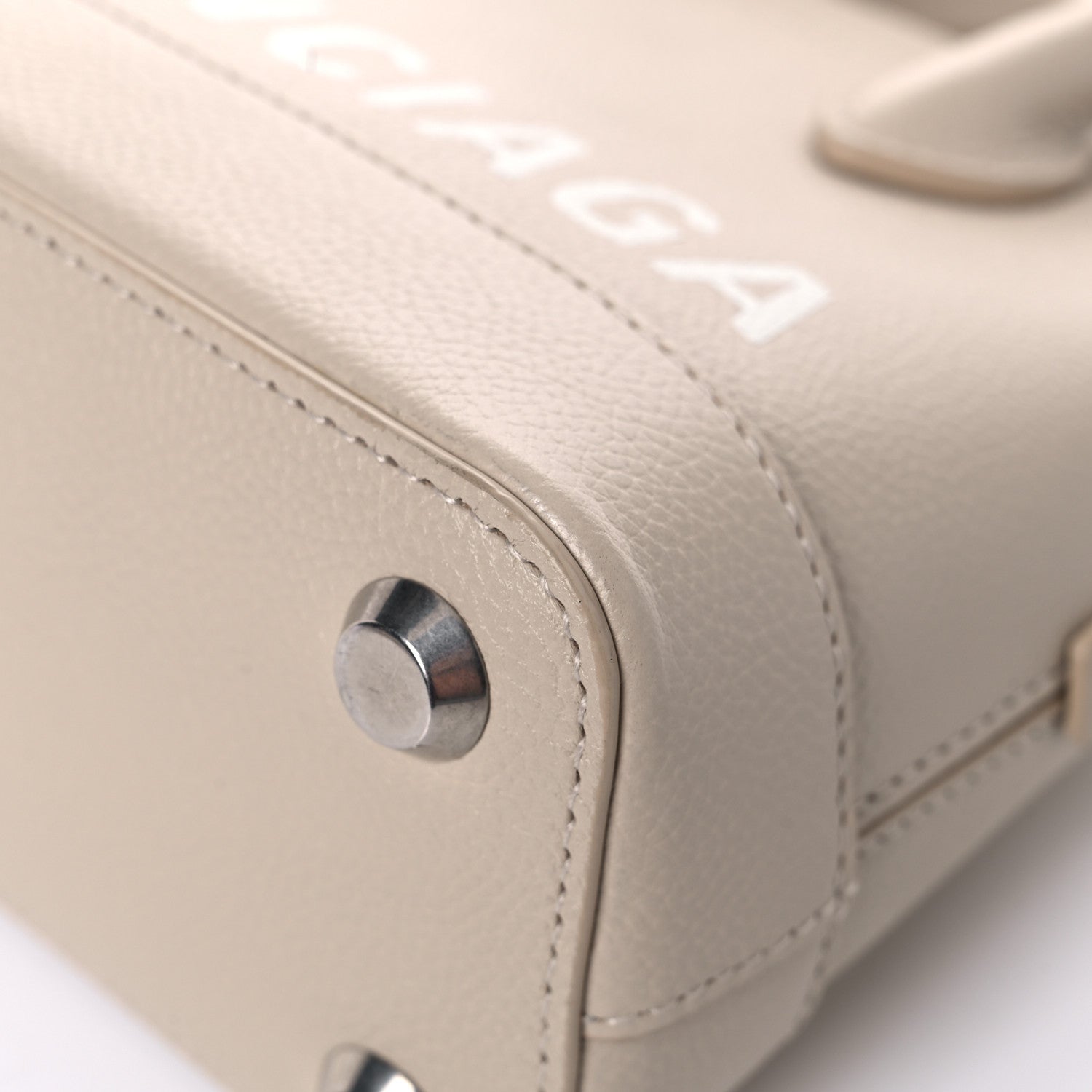 Balenciaga Grained Calfskin XXS Ville Top Handle Bag Beige 8 of 20
