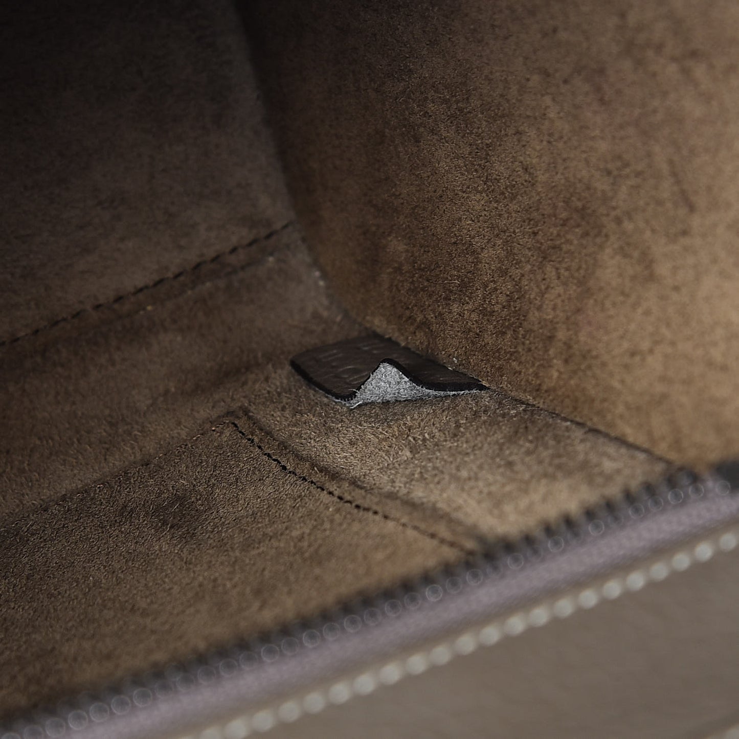 Drummed Calfskin Nano Luggage Souris
