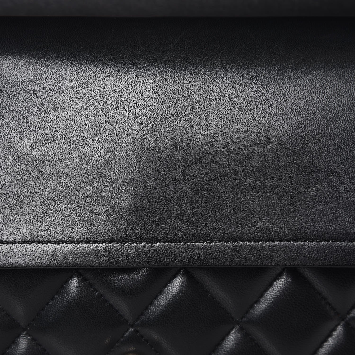 Chanel Lambskin Quilted Jumbo Double Flap Black 9 of 15