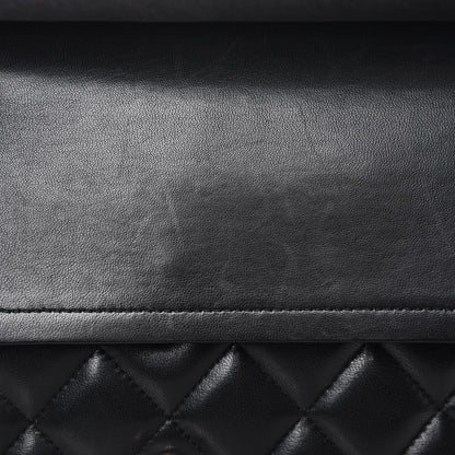 Chanel Lambskin Quilted Jumbo Double Flap Black 9 of 15