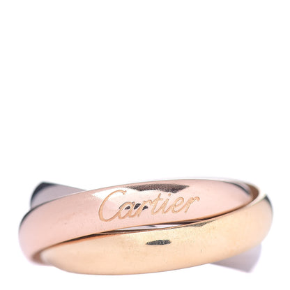 Cartier 18K Pink Yellow White Gold Classic Trinity Ring 49 4.75 1 of 4