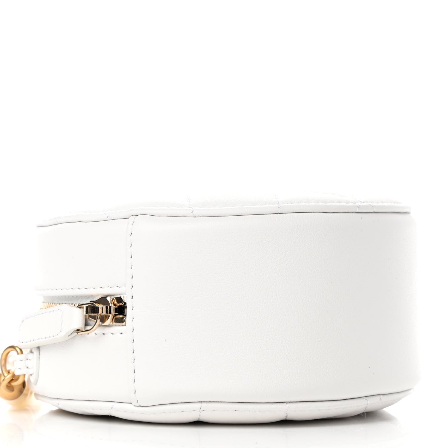 Chanel Calfskin Quilted About Pearls Round Clutch With Chain White 3 of 4