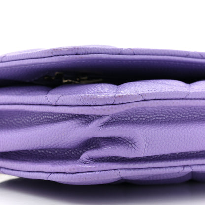 Chanel Caviar Quilted Wallet On Chain WOC Purple 12 of 15