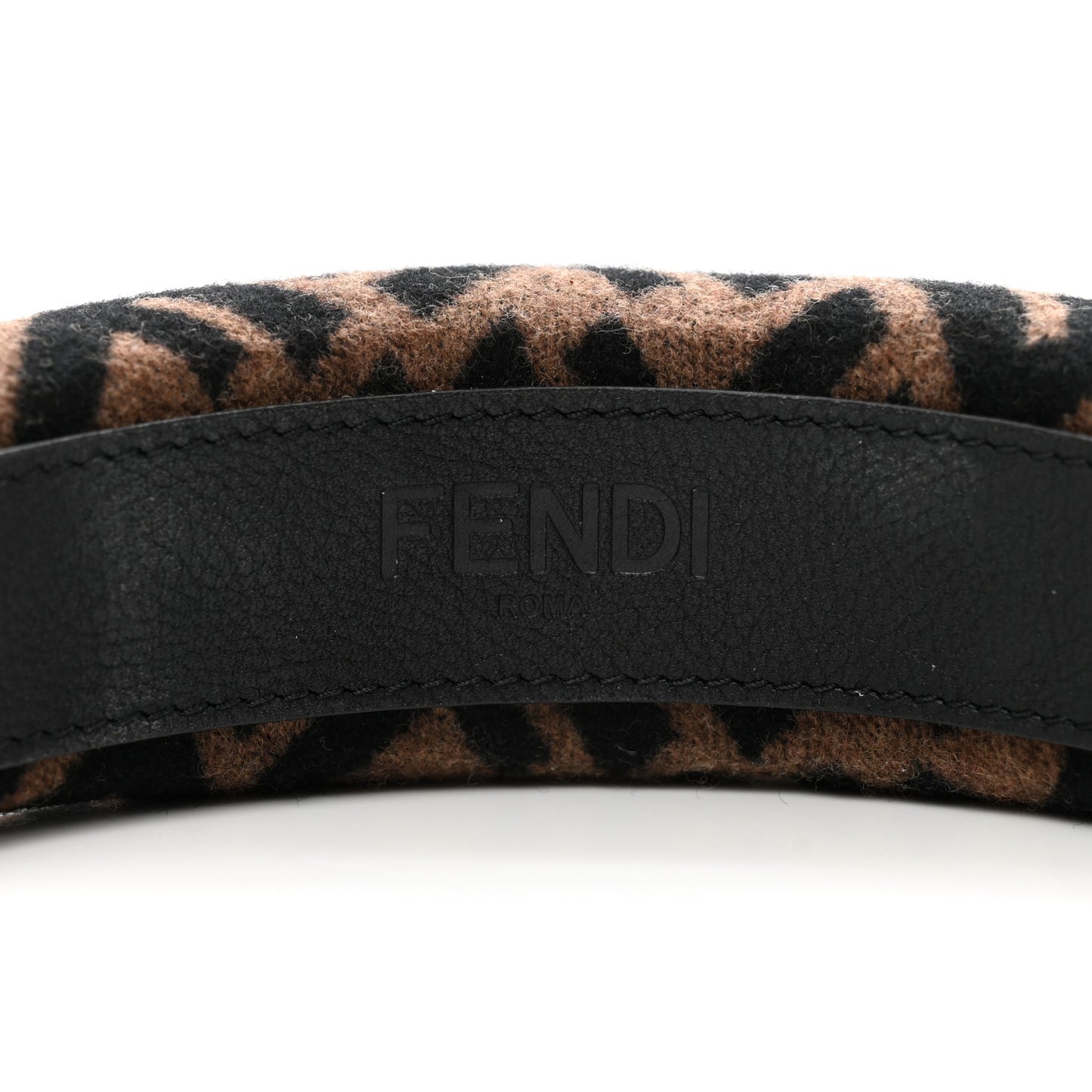 Wool Cashmere FF Logo Headband Tobacco