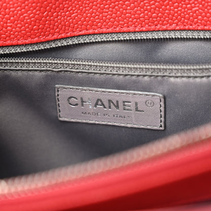 Chanel Caviar Quilted Grand Shopping Tote GST Red 6 of 10