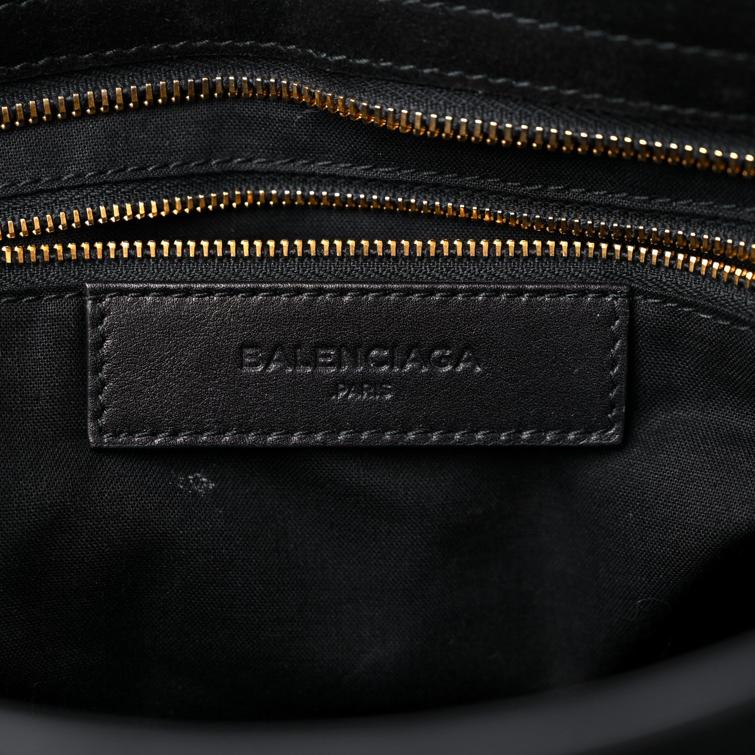 Balenciaga Baby Daim Suede Gold Metallic Edge Hardware City Black 5 of 13