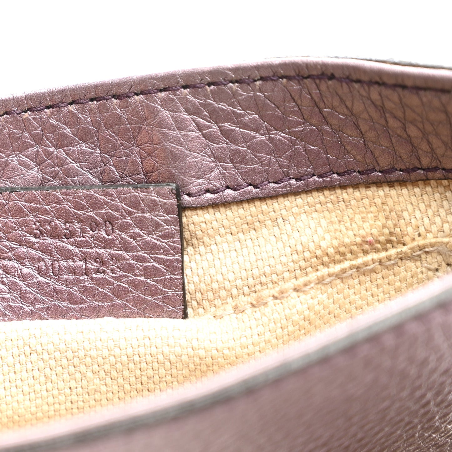 Metallic Pebbled Calfskin Small Soho Flap Crossbody Purple