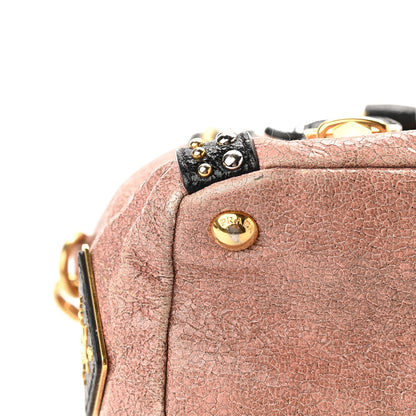Prada Craquele Studded Shoulder Bag Petalo 12 of 14