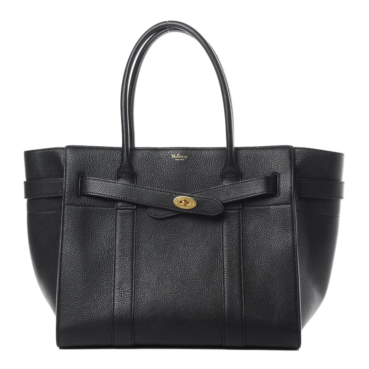 Grain Vegetable Tanned Calfskin Zipped Bayswater Black