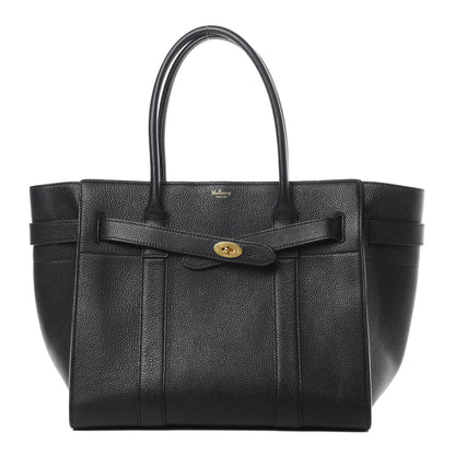 Mulberry Grain Vegetable Tanned Calfskin Zipped Bayswater Black 1 of 17