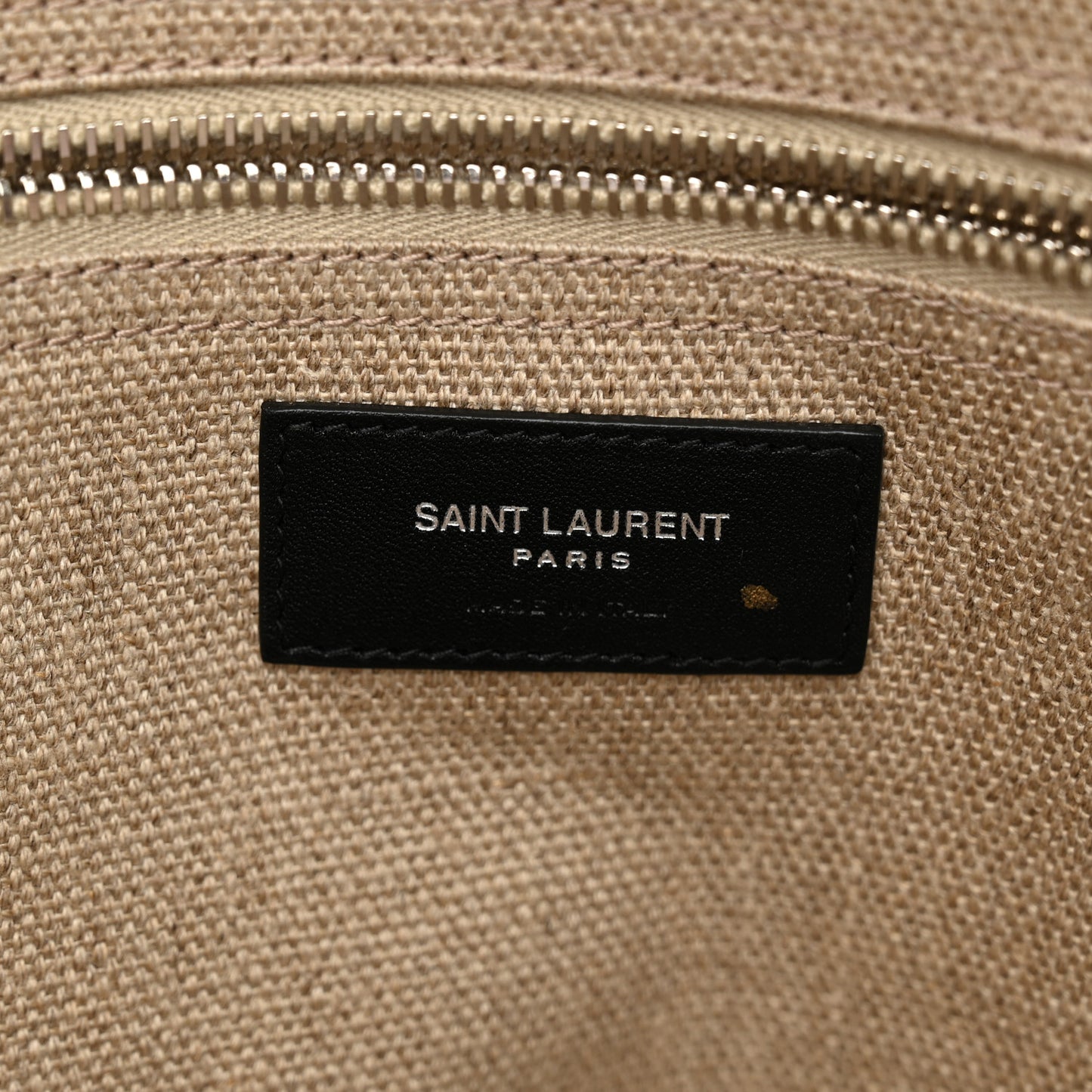 Linen Calfskin Rive Gauche Tote Optic White