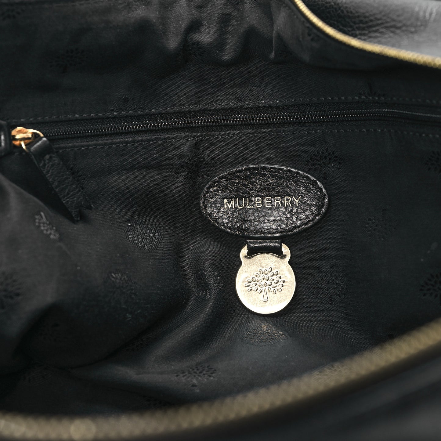 Glossy Goatskin Medium Del Rey Satchel Black
