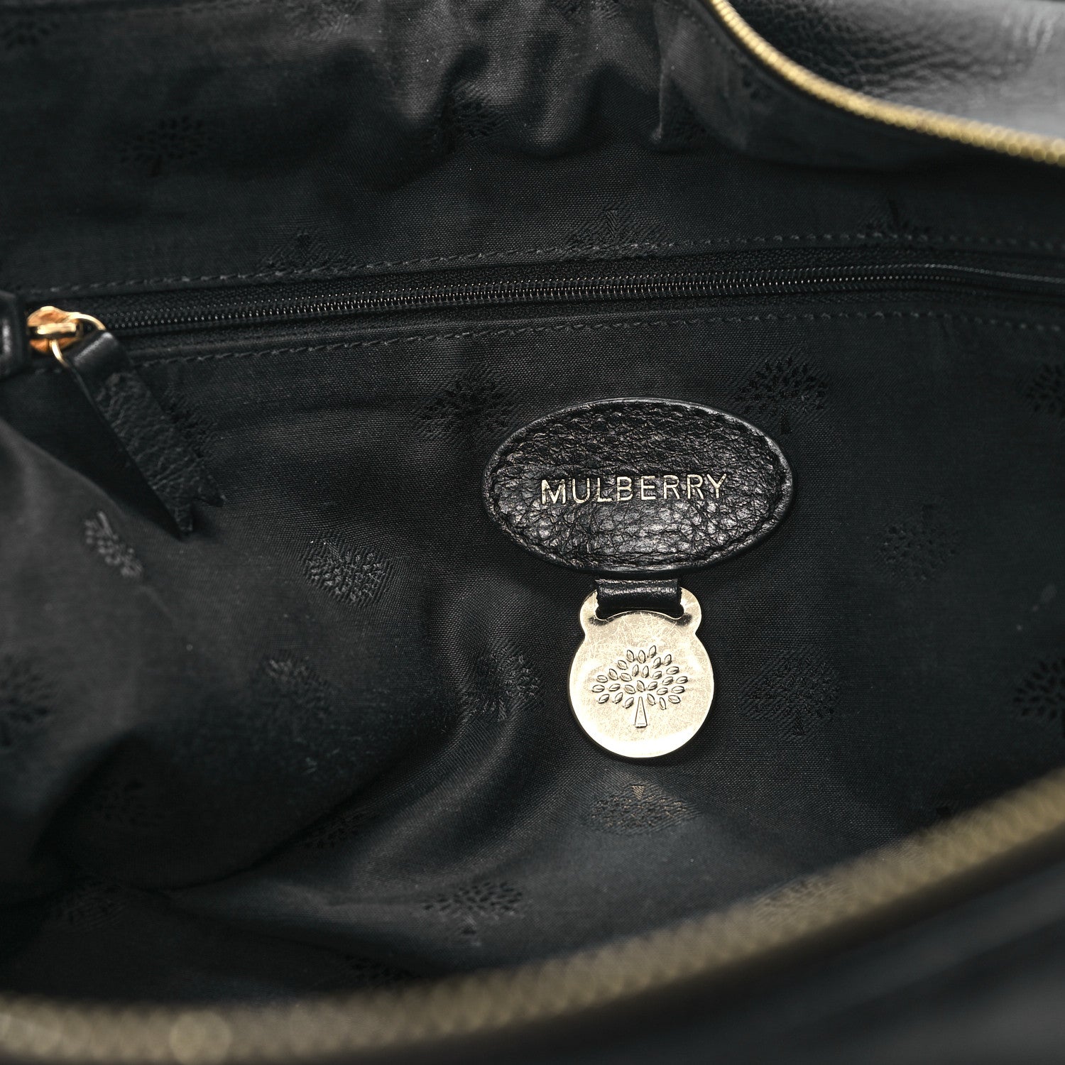 Mulberry Glossy Goatskin Medium Del Rey Satchel Black 6 of 11