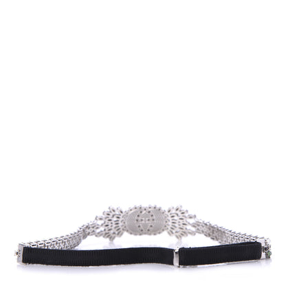 Gucci Crystal Embellished Interlocking GG Headband Green Red 3 of 6