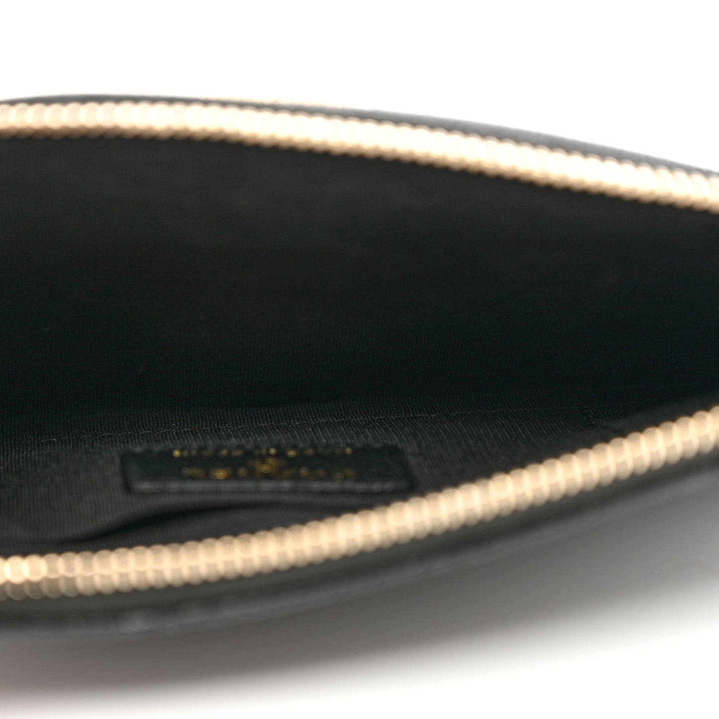 Caviar Quilted Mademoiselle Vintage Zip Pouch Black