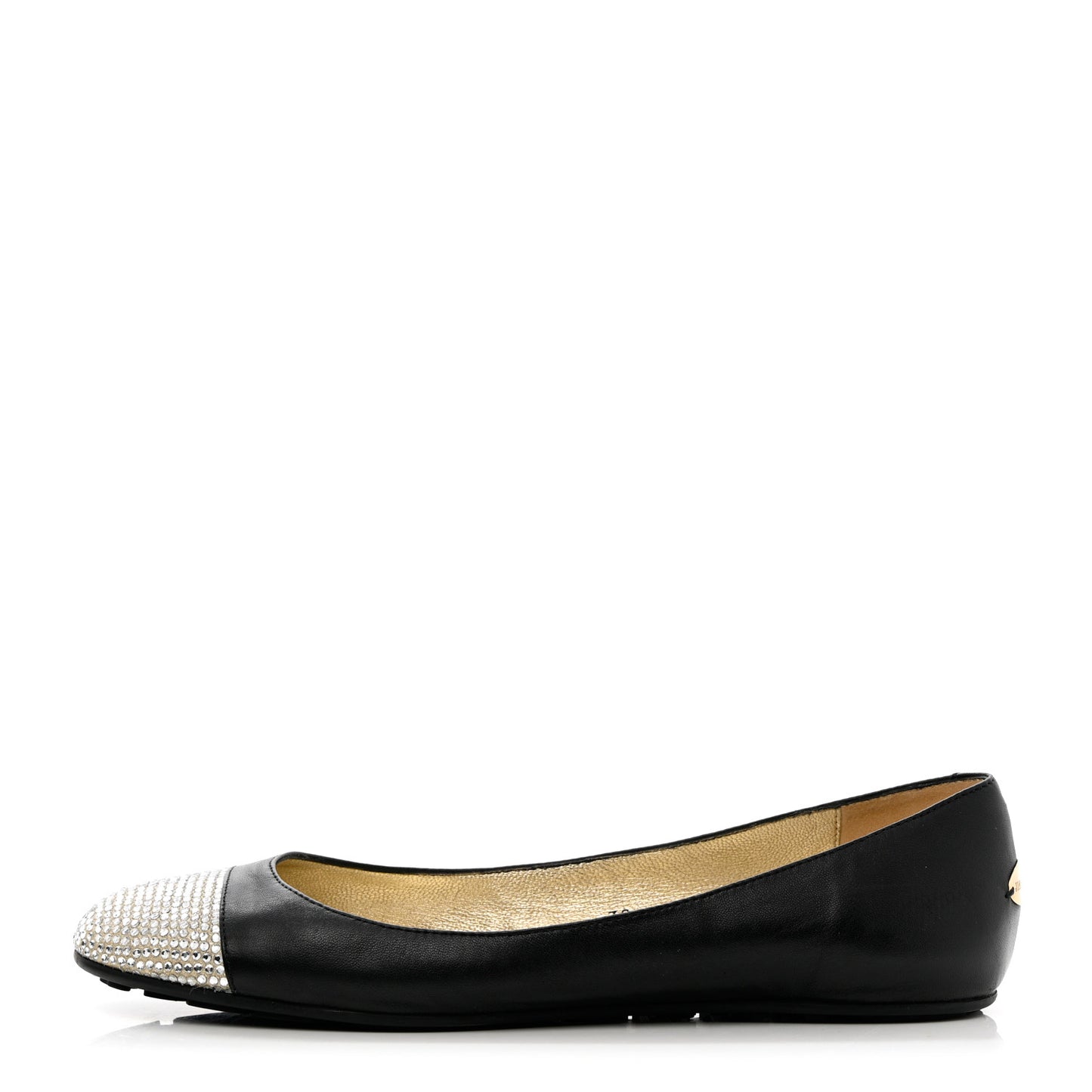 Suede Crystal Weber Flats 39 Black