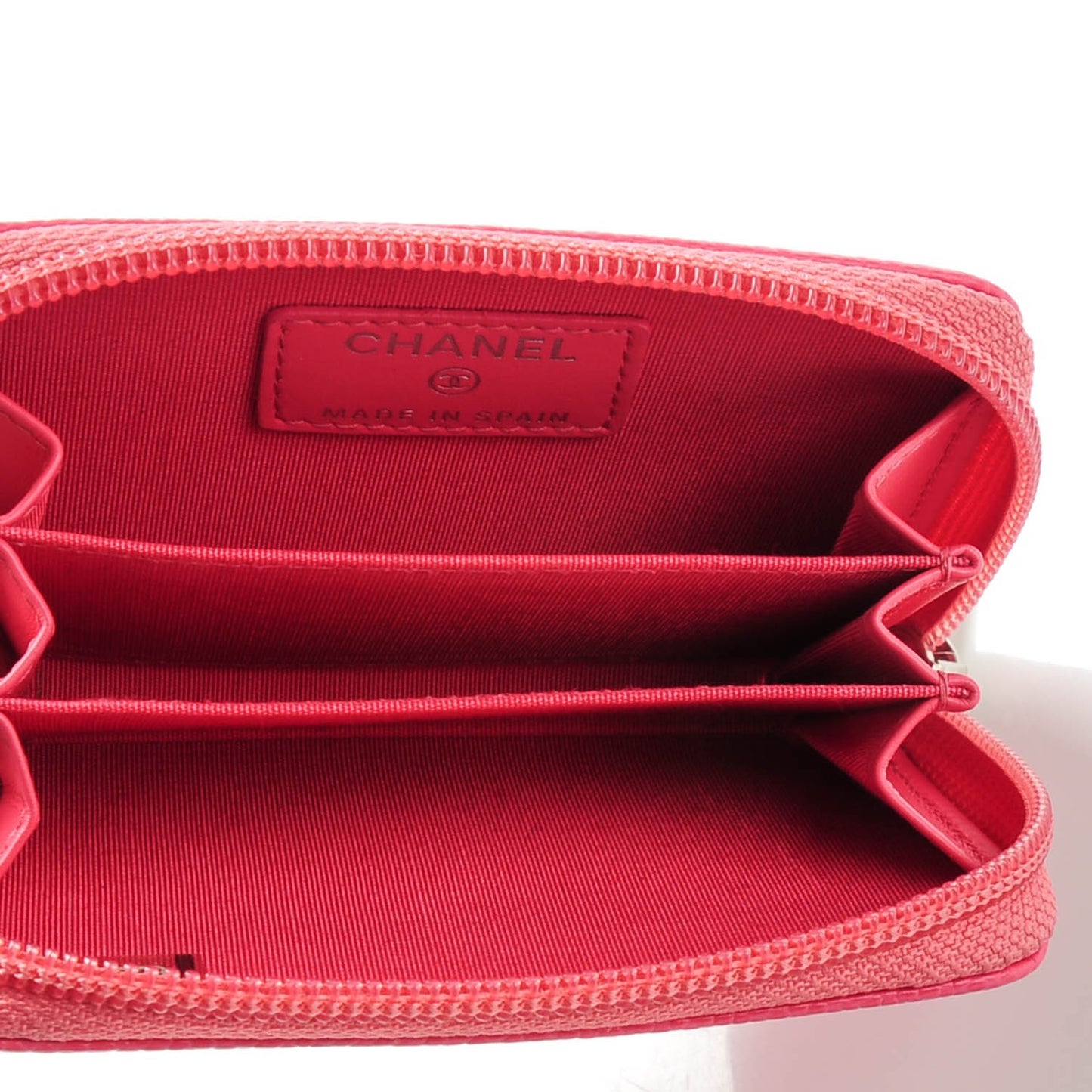 Caviar Timeless CC Zip Around Coin Purse Pink