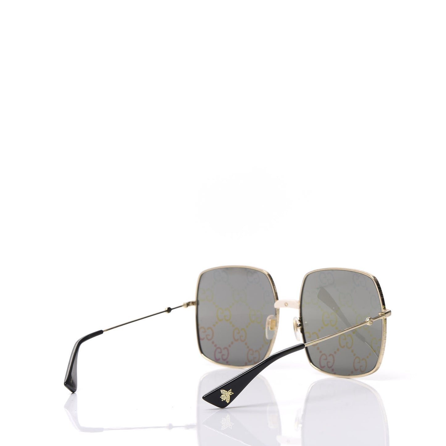Rectangular Frame Sunglasses GG0414S Black