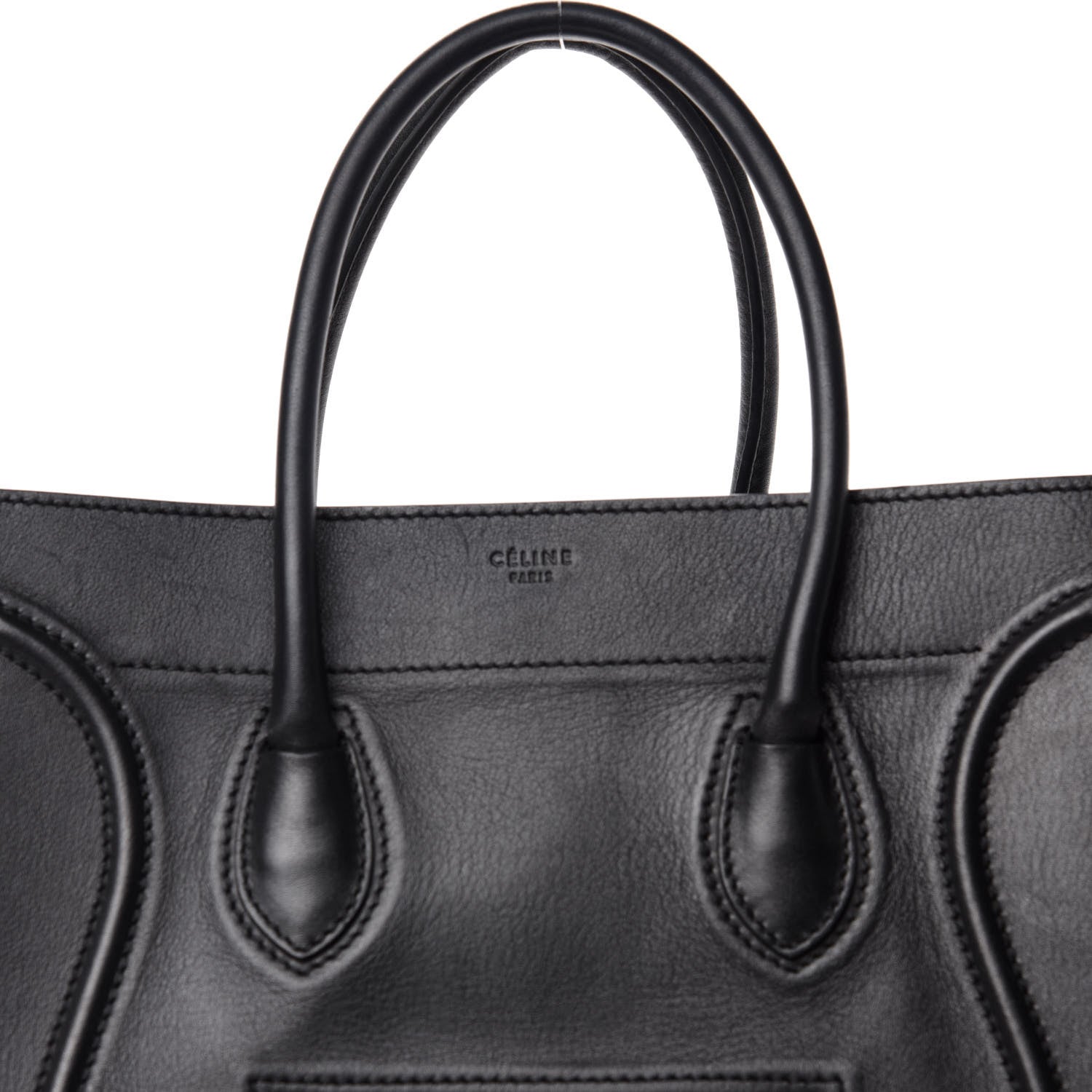 Celine Grained Calfskin Medium Phantom Luggage Black 18 of 18