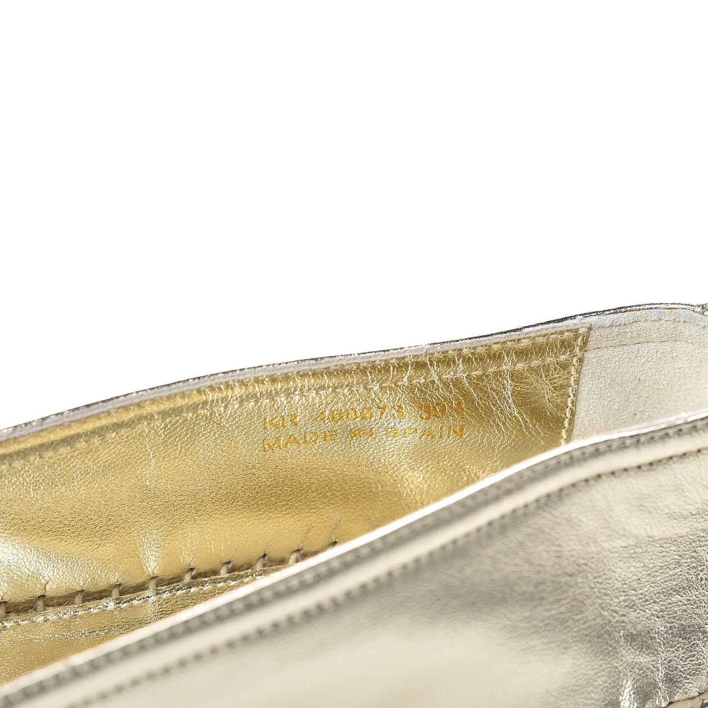 Metallic Lambskin Monogram Espadrilles 39.5 Gold