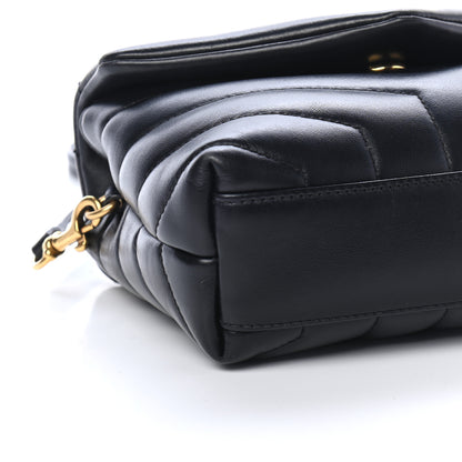 Saint Laurent Calfskin Y Quilted Monogram Toy Loulou Crossbody Bag Black 8 of 9