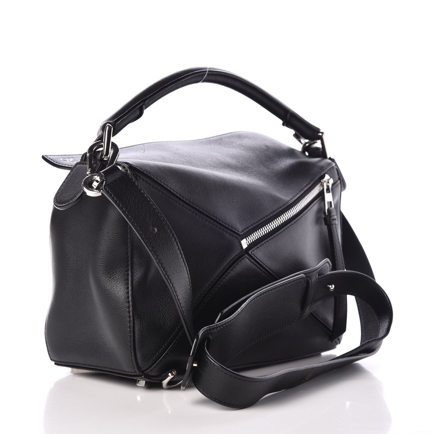 Calfskin Small Puzzle Bag Black