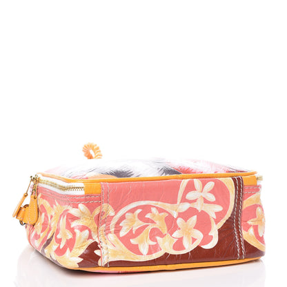 Balenciaga Agneau Floral Print Small Blanket Square Tote Multicolor 4 of 9