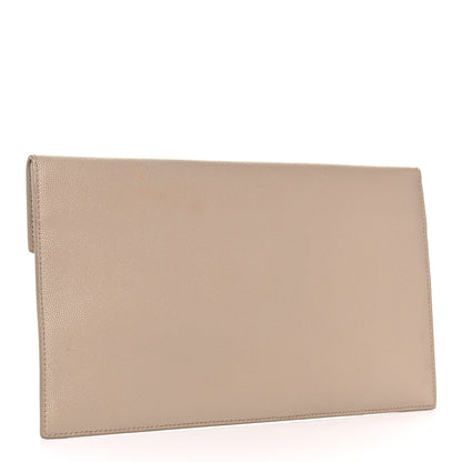 Saint Laurent Grain De Poudre Uptown Pouch Dark Beige 3 of 10