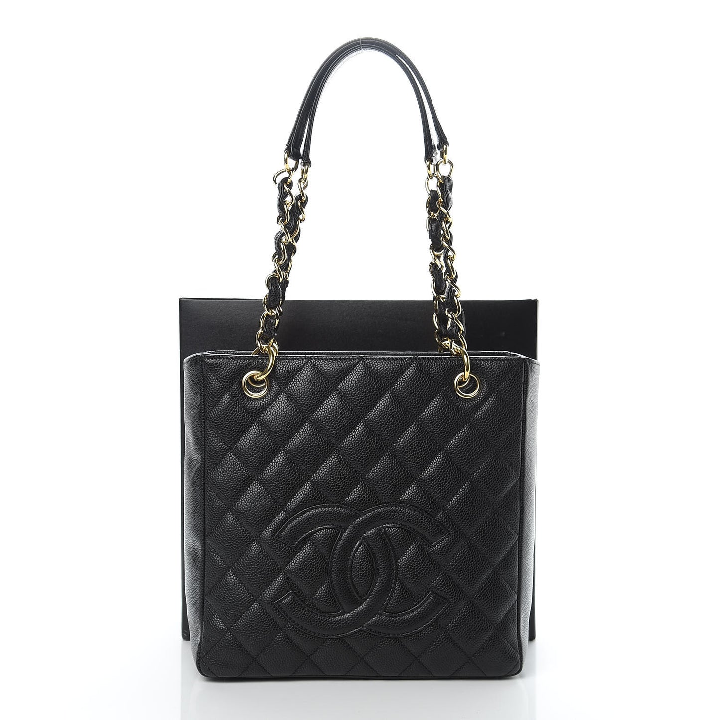 Caviar Petit Shopping Tote PST Black