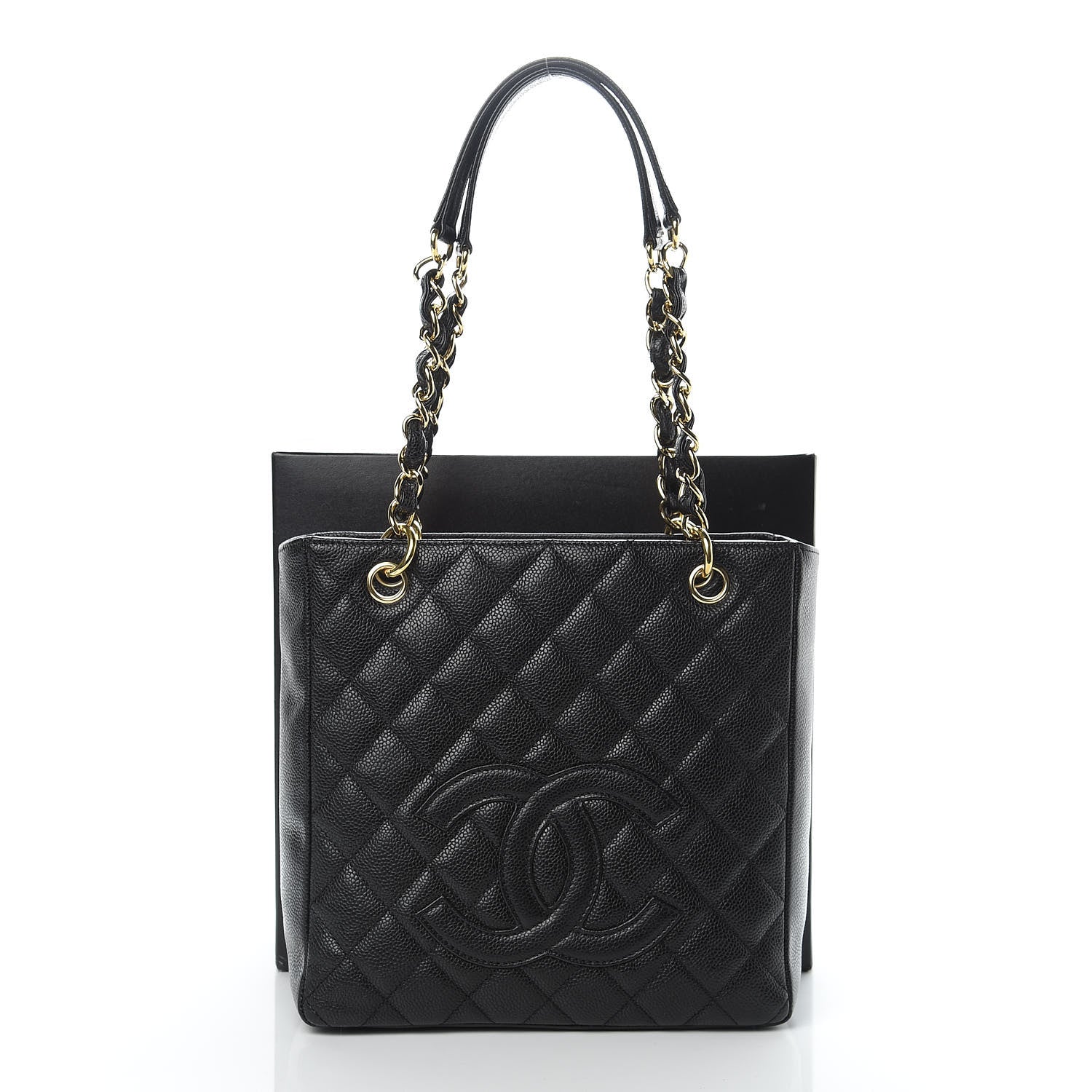 Chanel Caviar Petit Shopping Tote PST Black 12 of 12