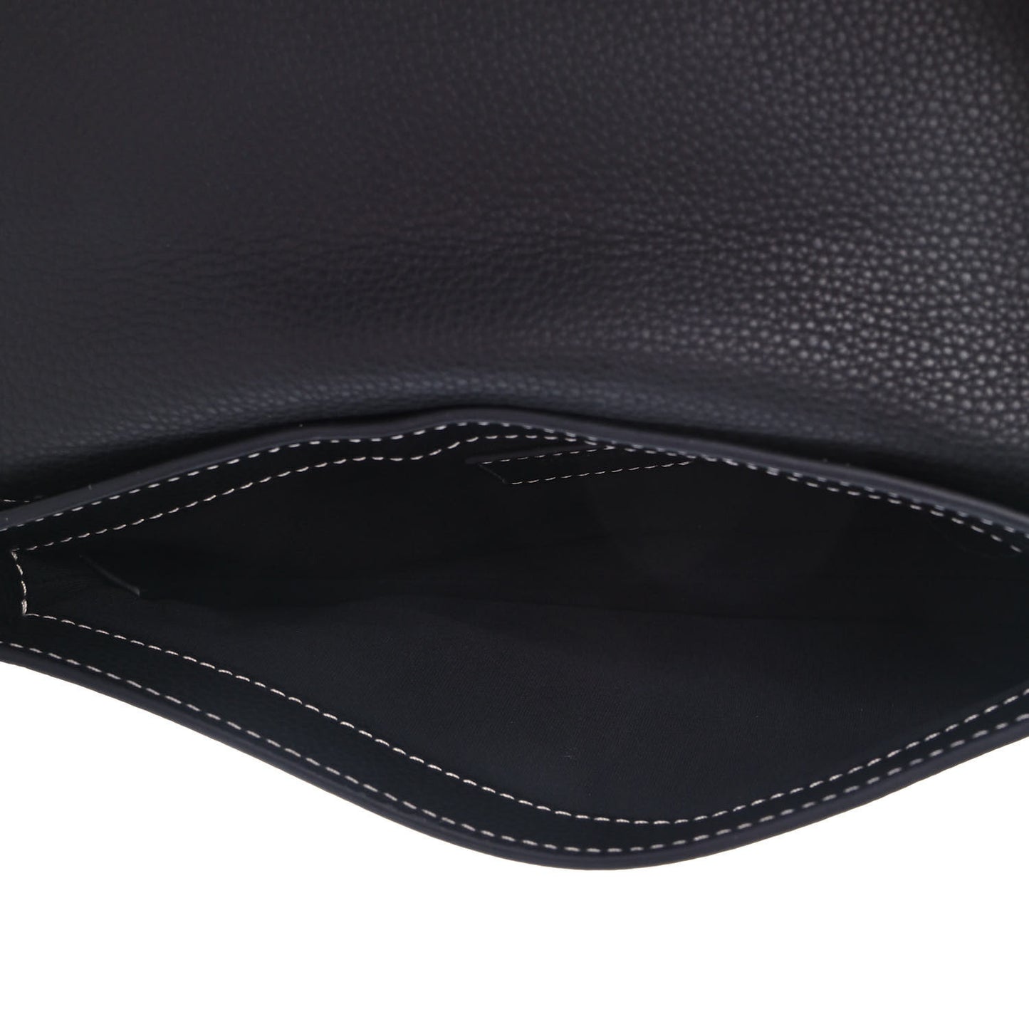 X KAWS Grained Calfskin Saddle Pouch Black