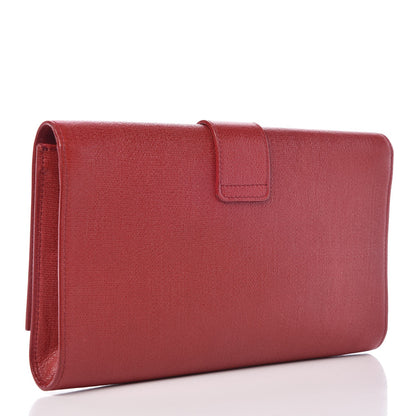 Saint Laurent Calfskin Classic Y Ligne Clutch Red 3 of 8