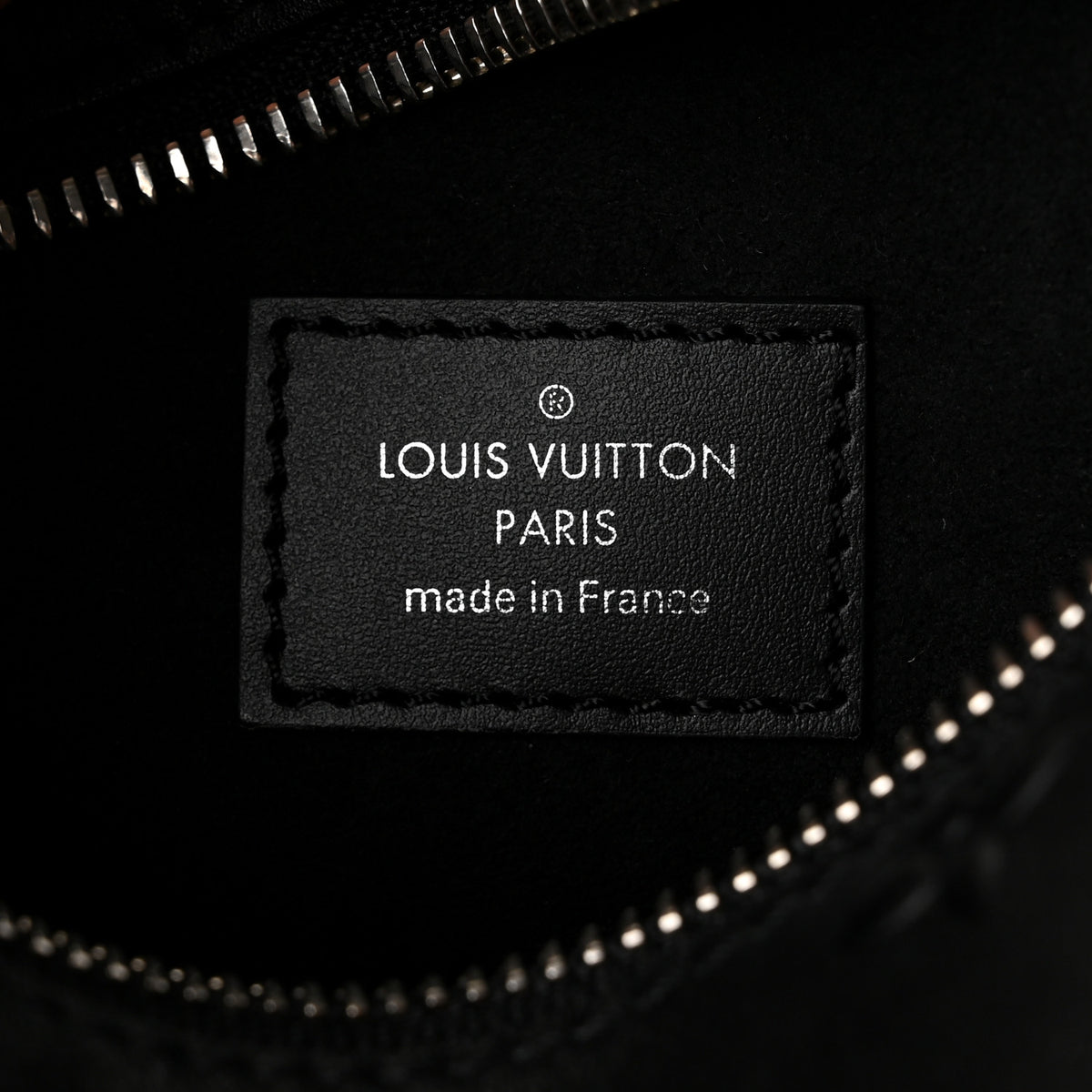 Calfskin Debossed Monogram Side Trunk Black