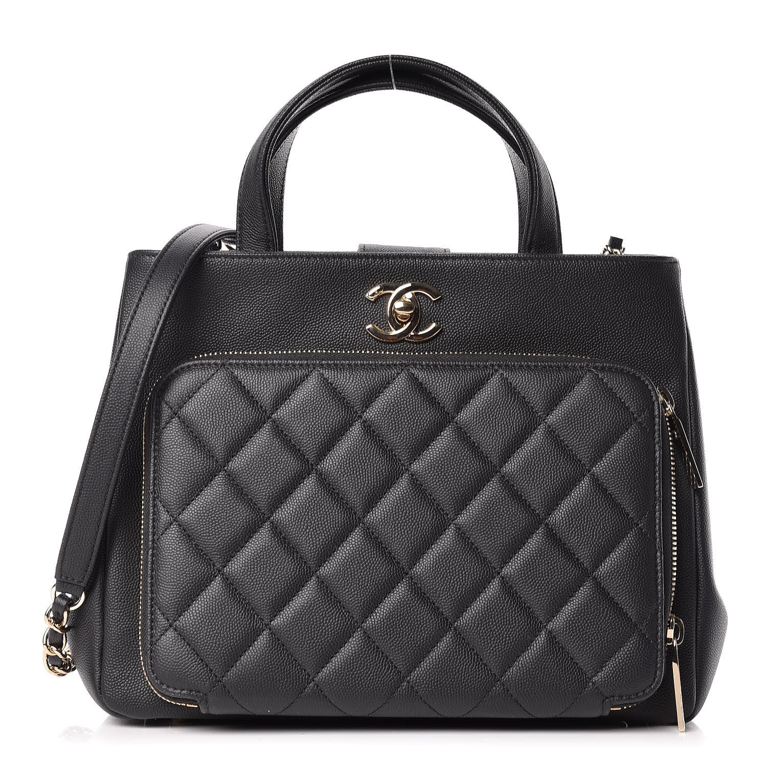 Chanel Caviar Quilted Small Business Affinity Shopping Bag Black 1 of 9