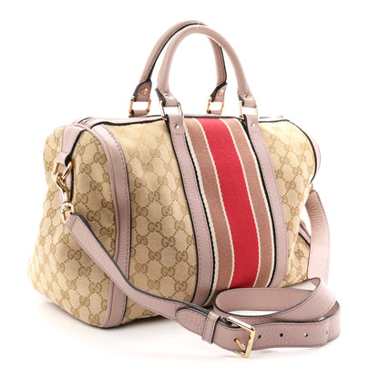 Gucci Monogram Vintage Web Medium Boston New Sand Lilas 3 of 10