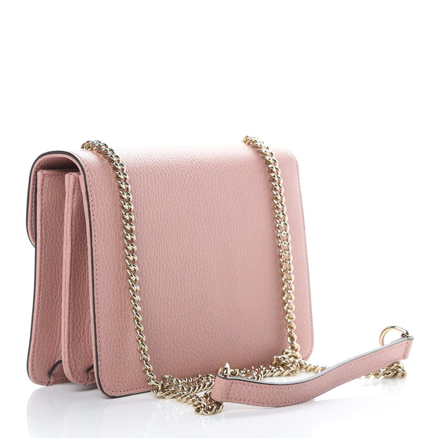 Gucci Dollar Calfskin Small Interlocking G Shoulder Bag Soft Pink 3 of 10
