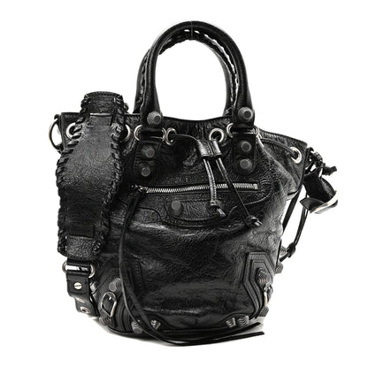 Balenciaga Agneau Arena Small Le Cagole Bucket Bag Black 1 of 10