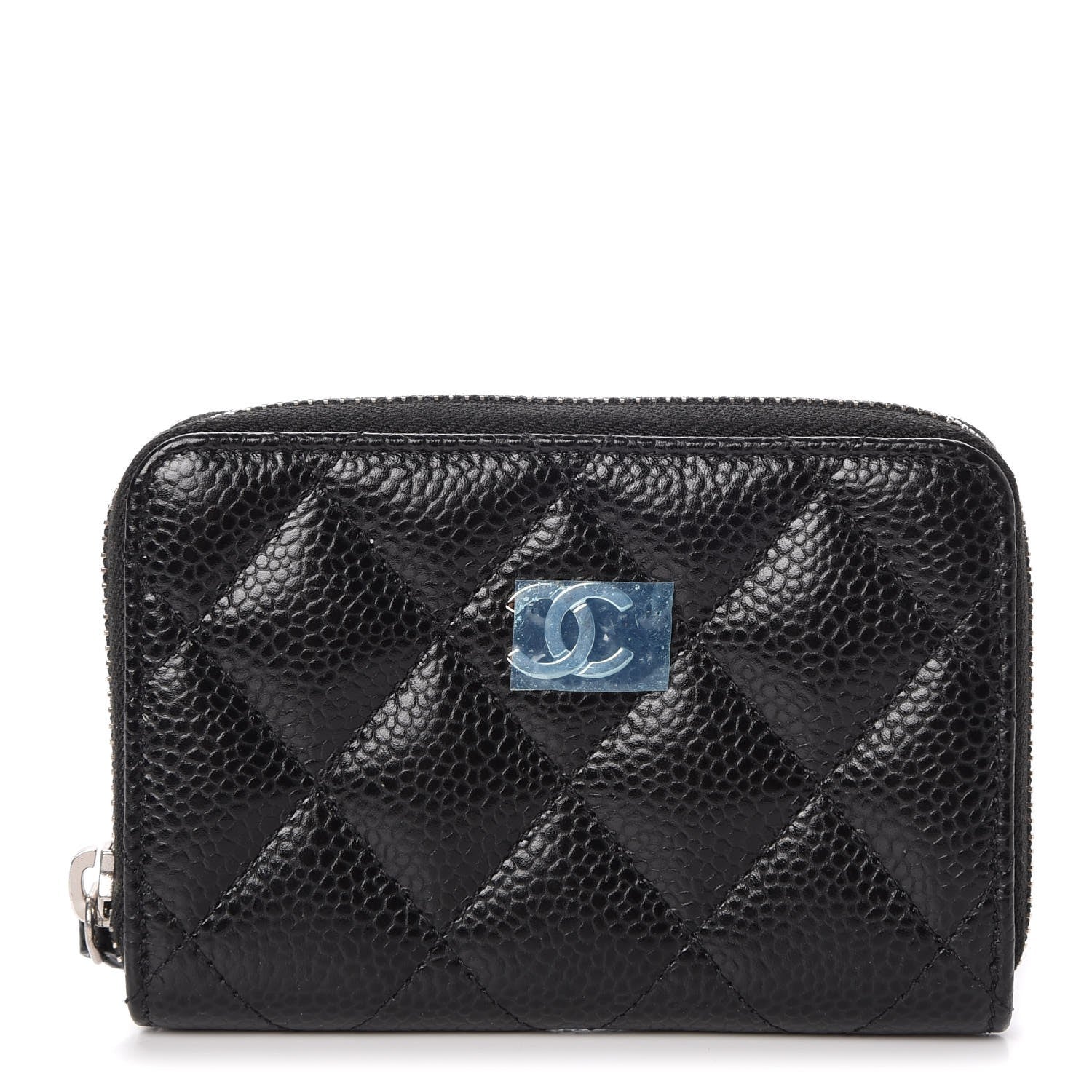 Chanel Caviar Quilted Zip Coin Purse Black 1 of 8