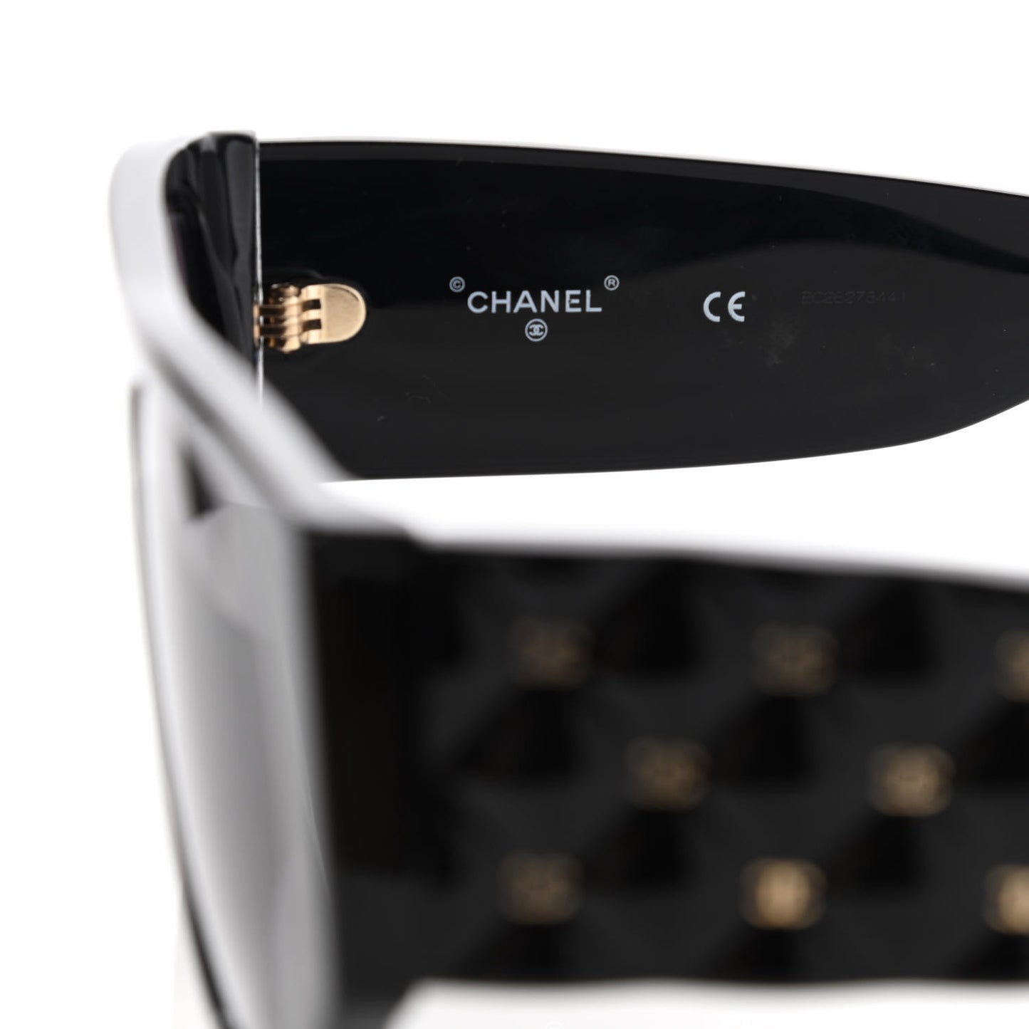 Acetate Quilted CC Sunglasses 71465 Black