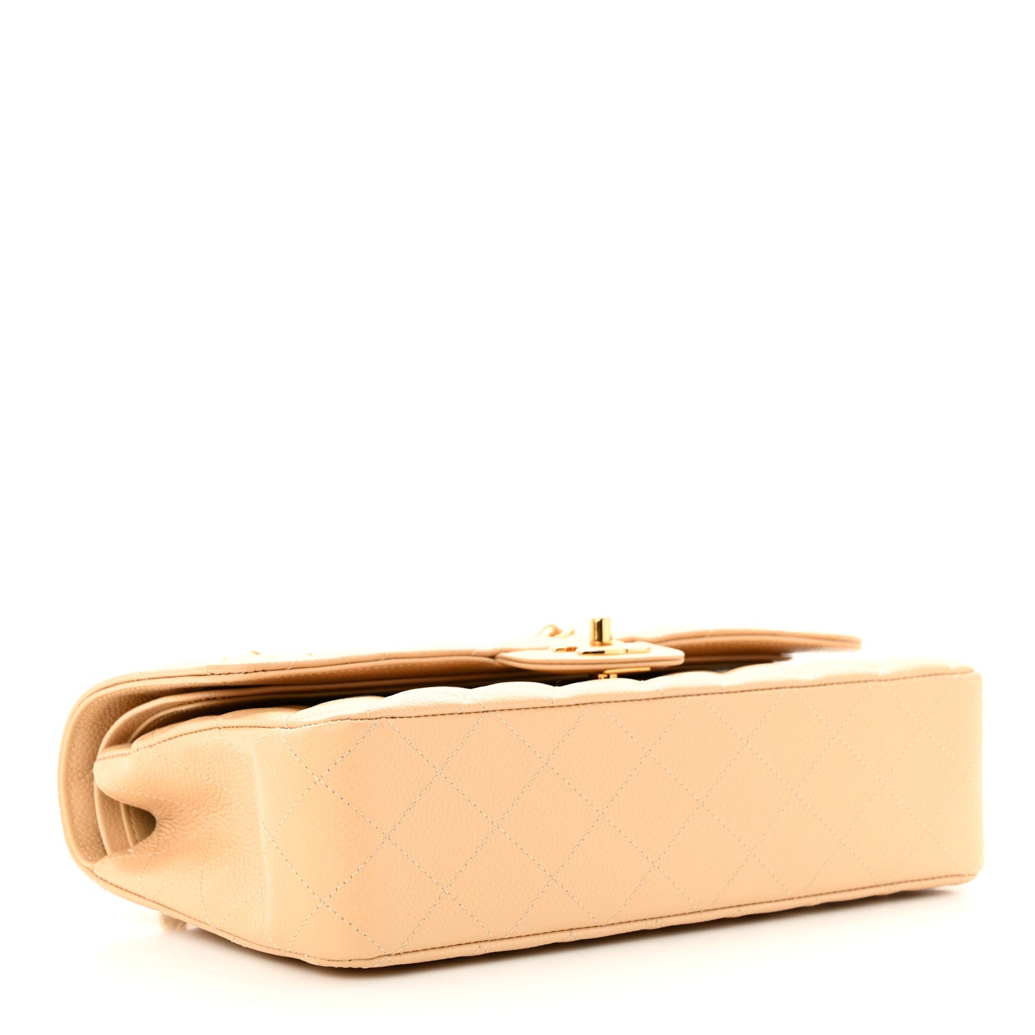 Chanel Caviar Quilted Medium Double Flap Beige 4 of 10