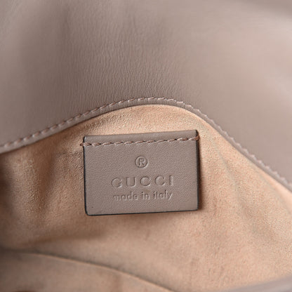 Gucci Calfskin Matelasse Super Mini GG Marmont Shoulder Bag Porcelain Rose 6 of 15