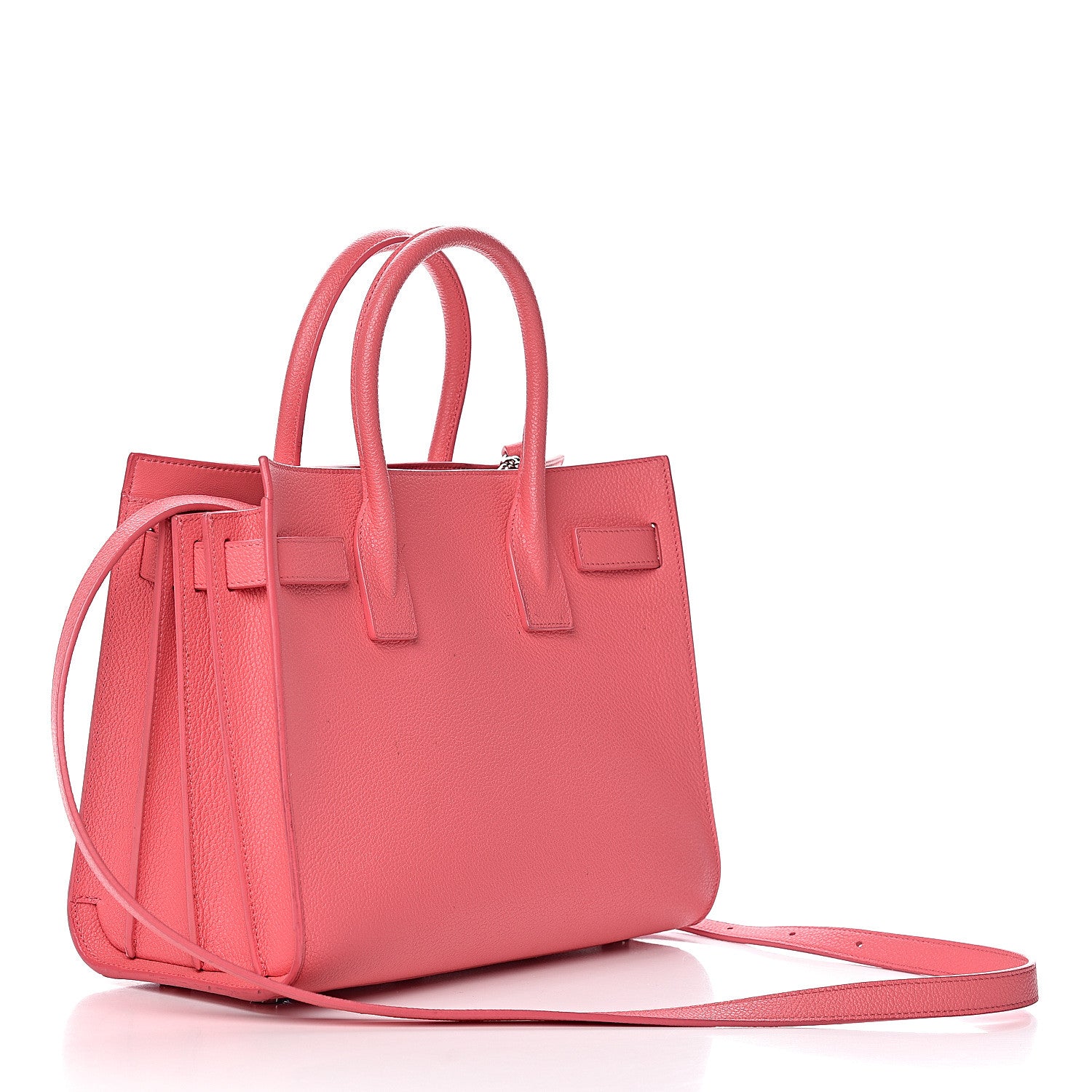 Saint Laurent Grained Calfskin Baby Sac De Jour Rose Clair 3 of 16