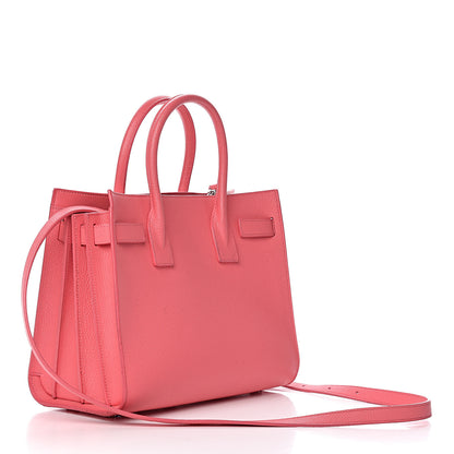 Saint Laurent Grained Calfskin Baby Sac De Jour Rose Clair 3 of 16