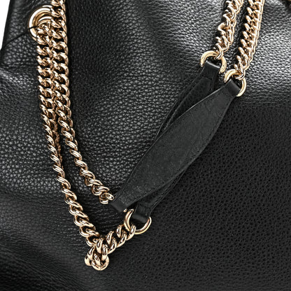 Gucci Pebbled Calfskin Large Soho Chain Shoulder Bag Black 11 of 11