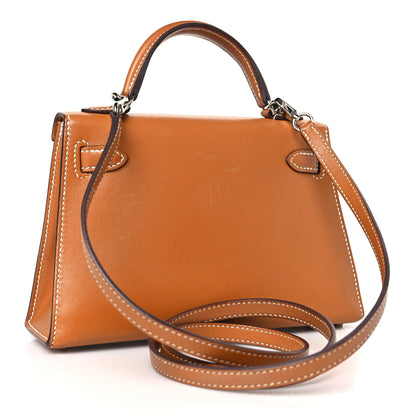 Hermes Veau Butler Mini Kelly Sellier 20 Natural Sable 3 of 12